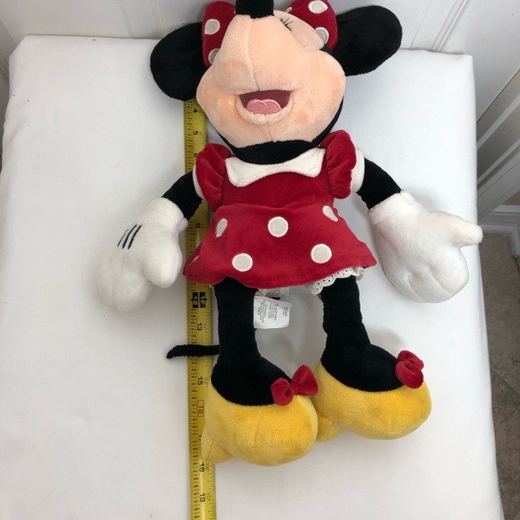 Disney Store Minnie Mouse Plush Stuffed Animal 18" Foot Disney Store Stamp - Picture 10 of 10